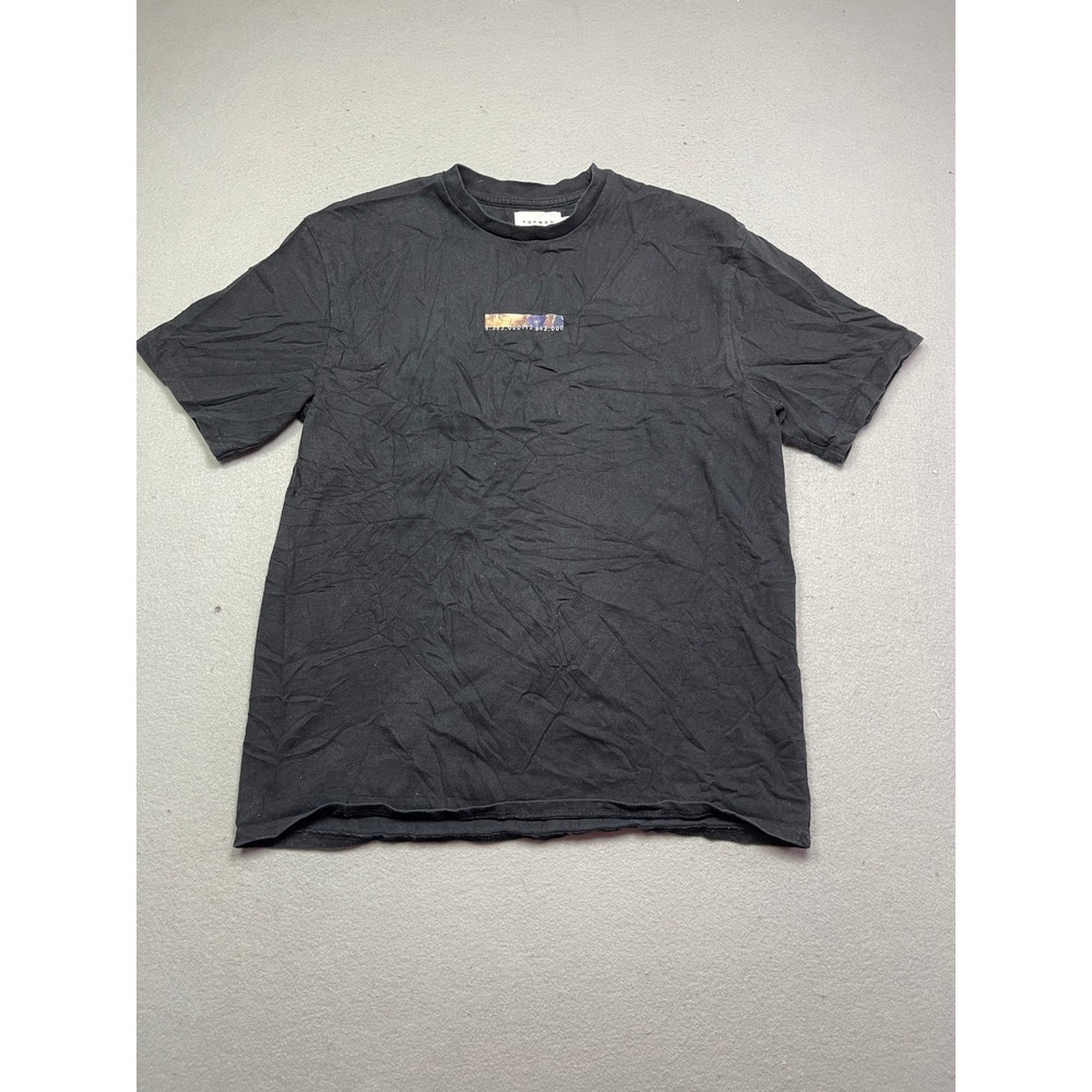 Topman Graphic T-Shirt Cotton Black Small Mens